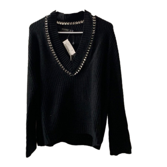 Black v-neck sweater by Religion - Picture 1 of 2